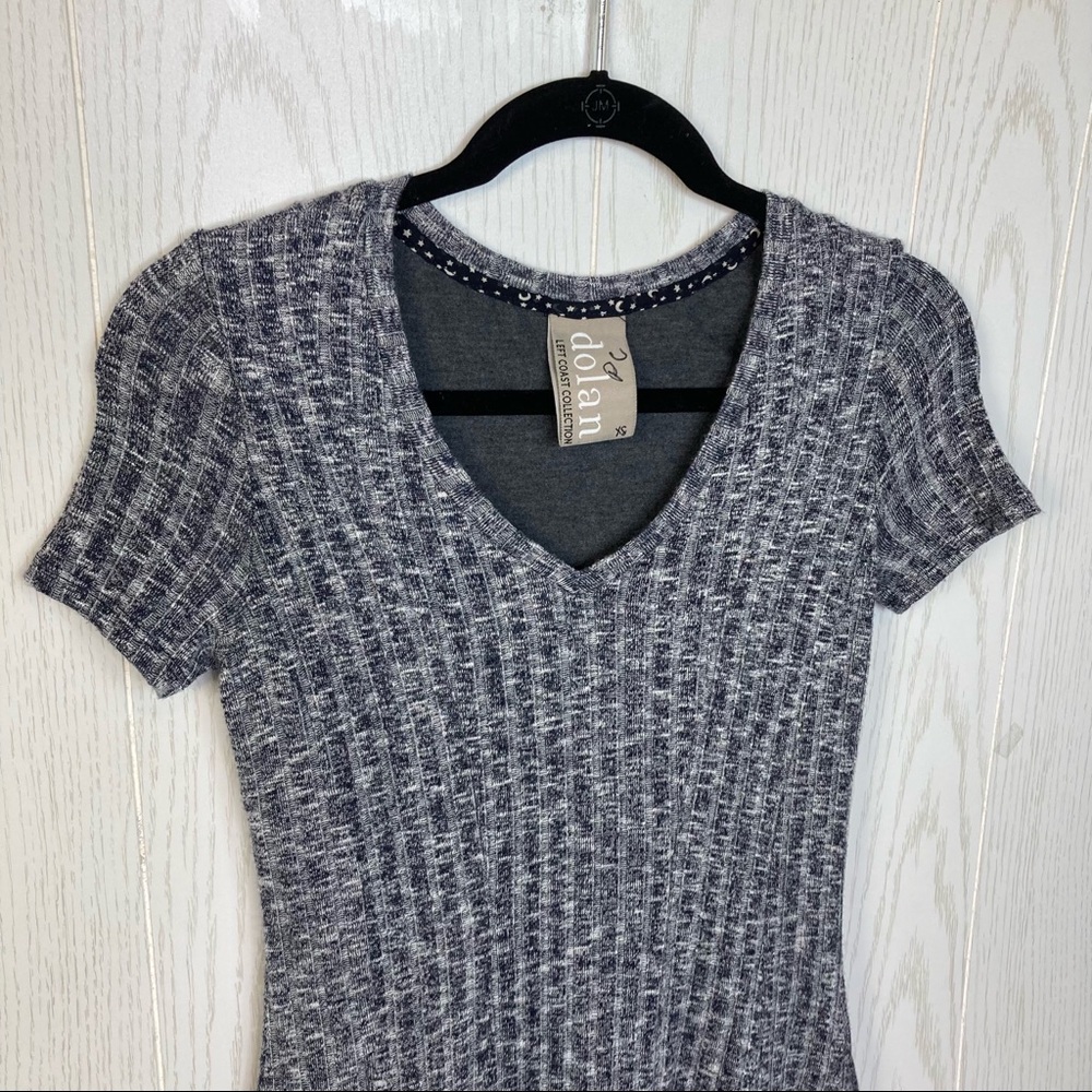 Anthropologie Dolan Left Coast Collection Gray Knit Ribbed Swing Dress Size XS - Picture 6 of 14